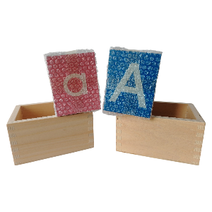DIDACTICO CAJA DE LETRAS EN LIJA MONTESSORI