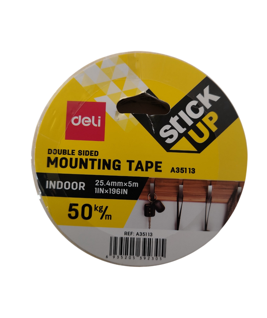 CINTA DOBLECARA 25.4mmX5M 50KG DELI