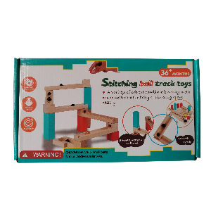 DIDACTICO JUEGO DE PISTA TOBOGAN DE RECORRIDO DE BOLAS MADERA