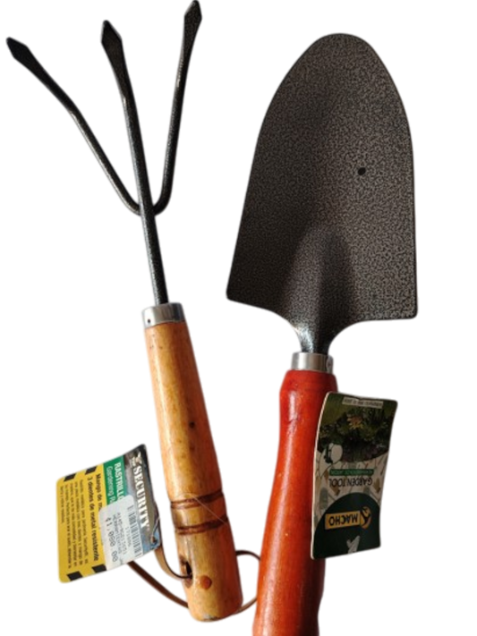 DIDACTICO JUEGO DE HERRAMIENTAS PARA JARDINERIA MANGO MADERA 3und