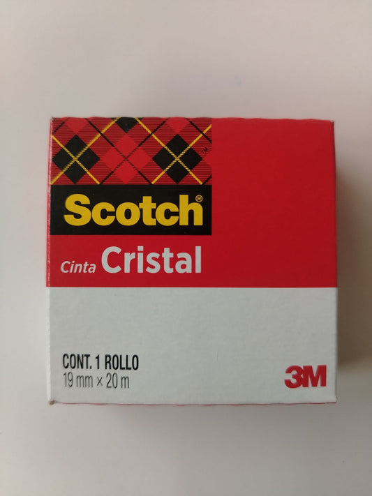 CINTA CRISTAL TRANSPARENTE 3M CAJA 18MM X 20MM