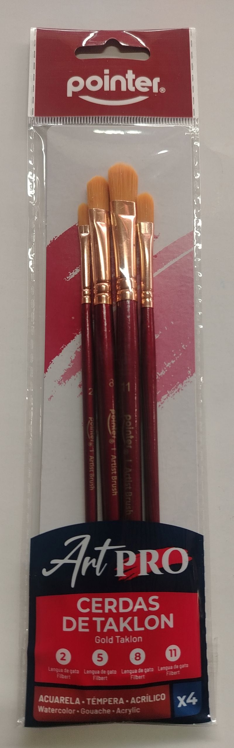 PINCEL POINTER LENGUA GATO 4UNDS