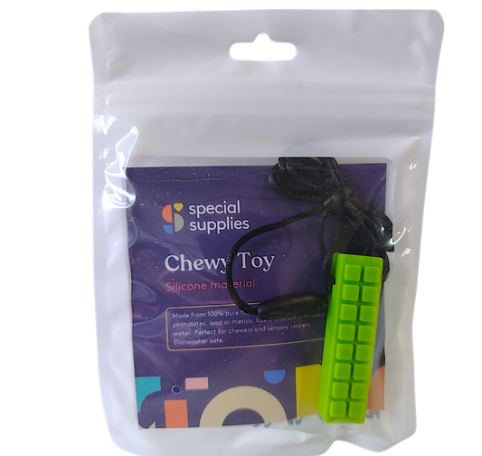 COLLAR SENSORIAL MORDEDOR LEGO PARA NIÑOS UND