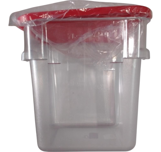 CONTENEDOR TRANSLUCIDO CON MEDIDAS 8QTS