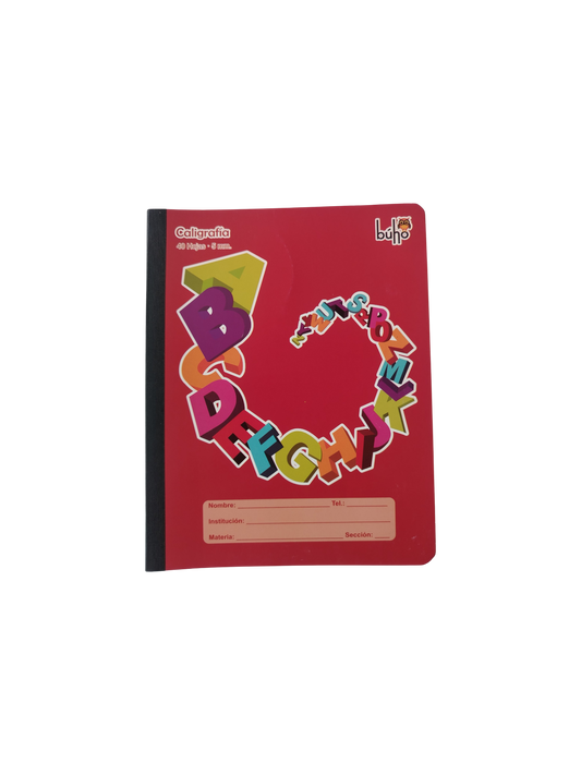 CUADERNO CALIGRAFIA BUHO 5MM 40 HOJAS (16 X 21 CM)