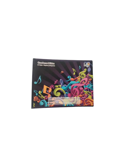 CUADERNO DE MUSICA BUHO 40 HOJAS (16 X 21 CM)
