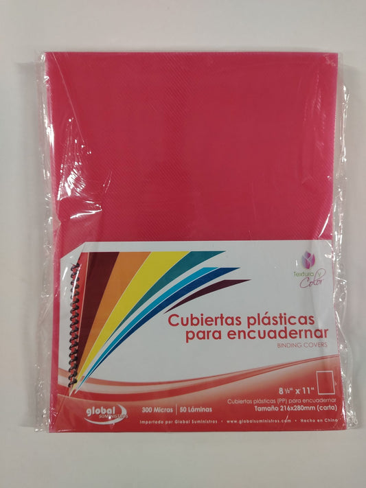 CUBIERTA P/ ENCUADERNAR T/CARTA ROJA 50s