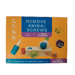DIDACTICO JUEGO DE MADERA 9 PZ (REMOVE ANIMAL SCREWS)