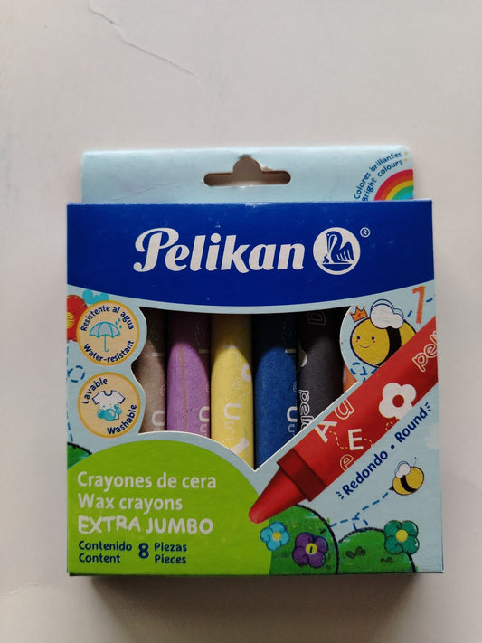 CRAYON PELIKAN EXTRA JUMBO 8 COL