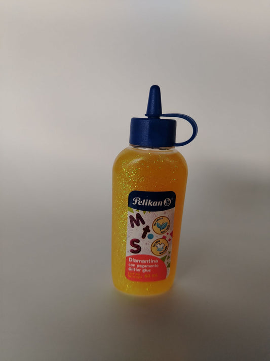GOMA ESCARCHADA PELIKAN 60ML AMARILLA
