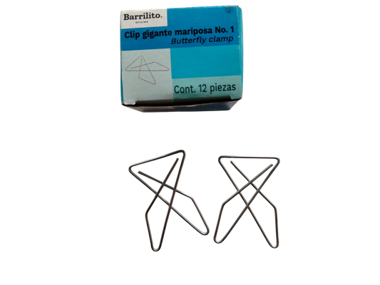 CLIP METALICO MARIPOSA GIGANTE #1 CJA 12s