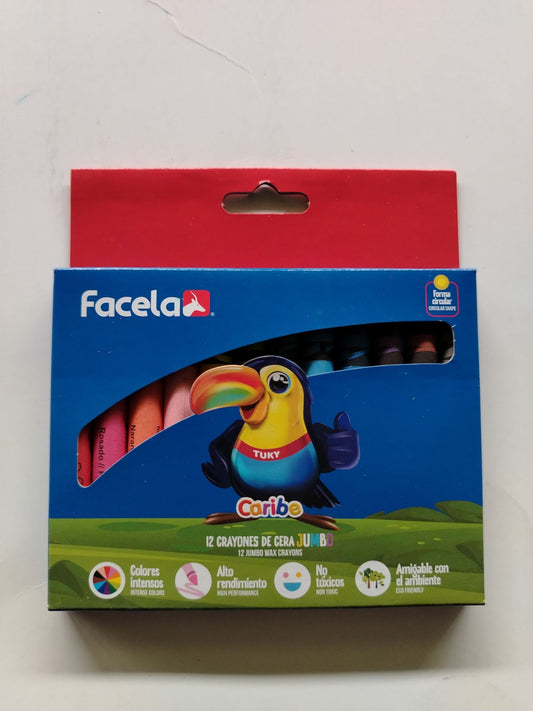CRAYON DE CERA FACELA JUMBO 12s