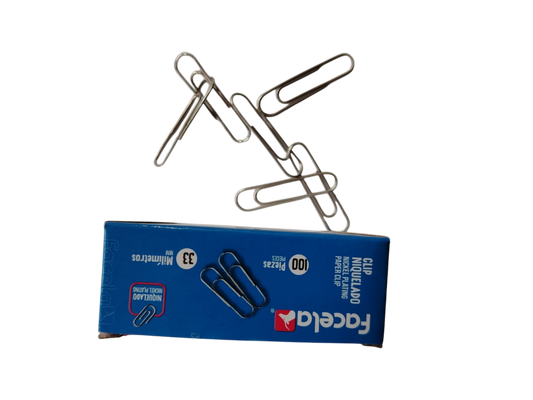 CLIPS NIQUELADO FACELA 33MM