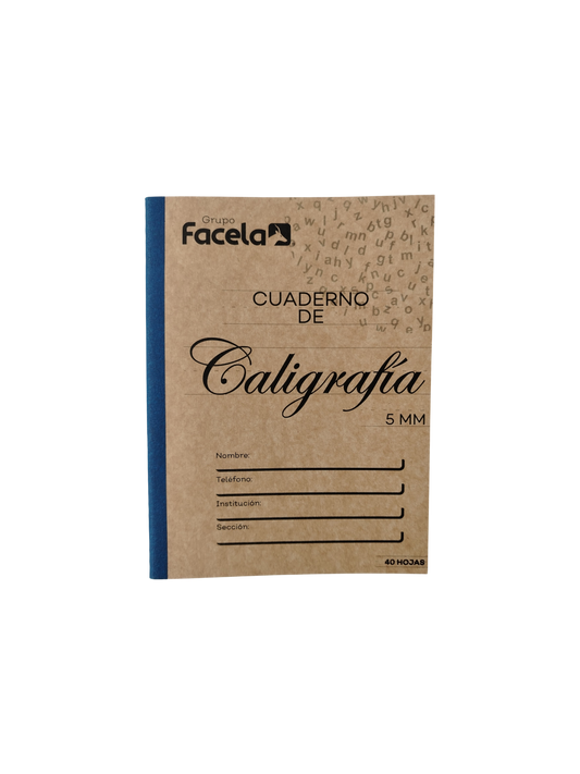 CUADERNO CALIGRAFIA FACELA 5 MM 40 HOJAS (16 X 21 CM)
