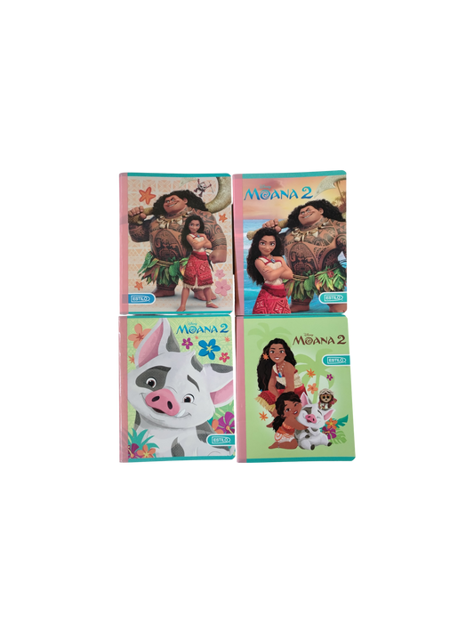 CUADERNO ESTILO MOANA 100 HOJAS (19 X 24 CM)