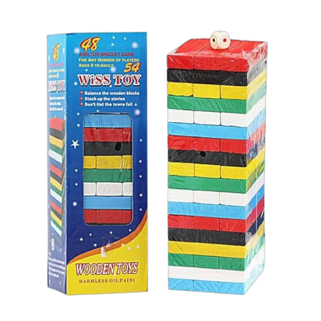 JENGA MADERA DE COLORES 23CM