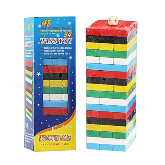 JENGA MADERA DE COLORES 23CM