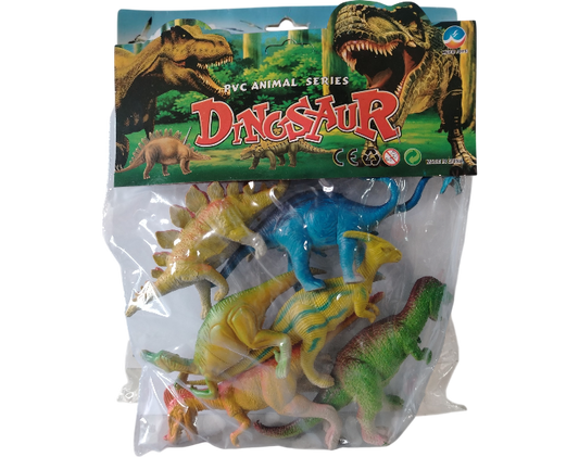 SET DE DINOSAURIOS EN BOLSA WORLD DINO X6 15CM  KA1081