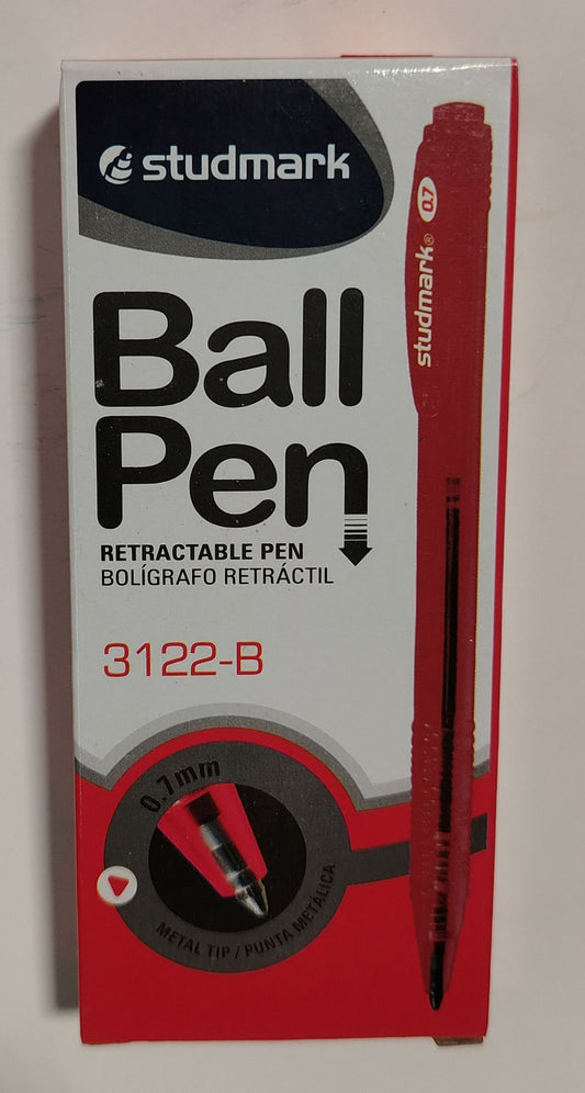 BOLIGRAFO STUDMARK RETRACTIL FINO ROJO