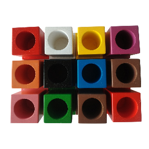 DIDACTICO ORGANIZADOR DE MADERA PARA LAPICES MONTESSORI UND JI
