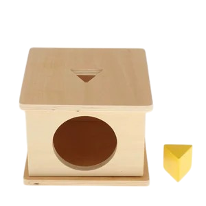 DIDACTICO CAJA IMBUCARE CILINDROS, TRI Y PRISMAS MONTESSORI