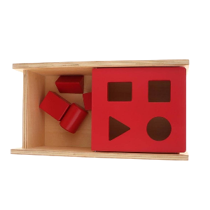 DIDACTICO CAJA IMBUCARE CILINDROS, TRI Y PRISMAS MONTESSORI