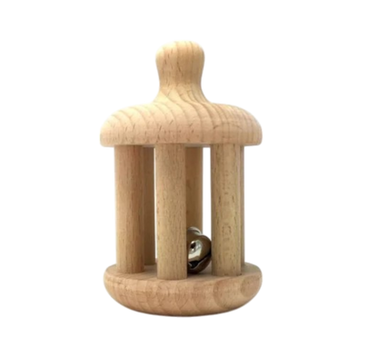 DIDACTICO SONAJERO DE CASCABELES DE MADERA MONTESSORI