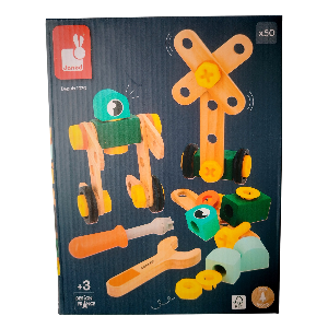 JUEGO ROBOT FACTORY ARMABLE 1 2 3 BUILD IT MADERA JANOD