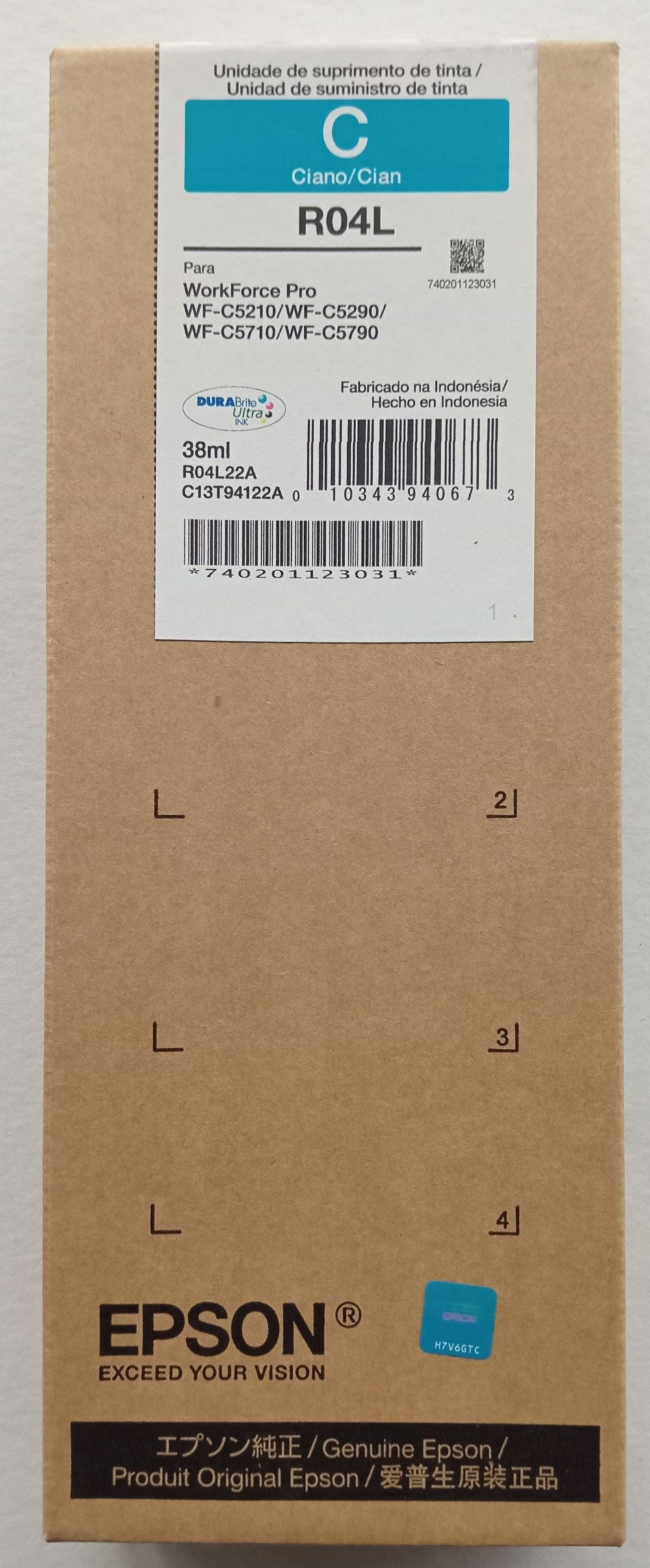 CARTUCHO EPSON R04L CYAN MINI RIBS T941 WFC5290