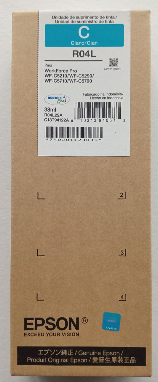CARTUCHO EPSON R04L CYAN MINI RIBS T941 WFC5290