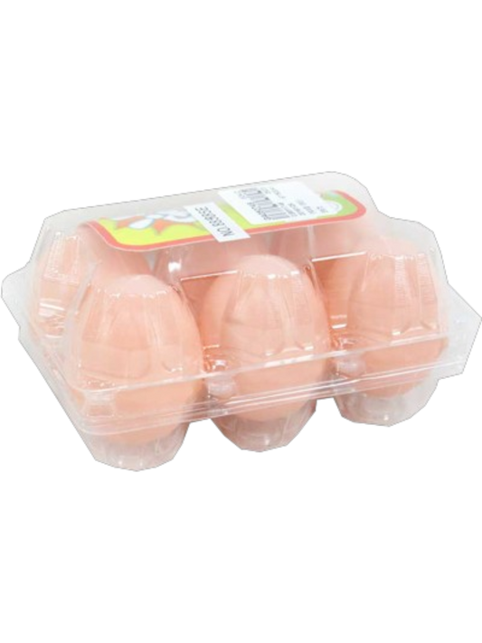 JUEGO HUEVOS DE JUGUETE CON HUEVERA X6