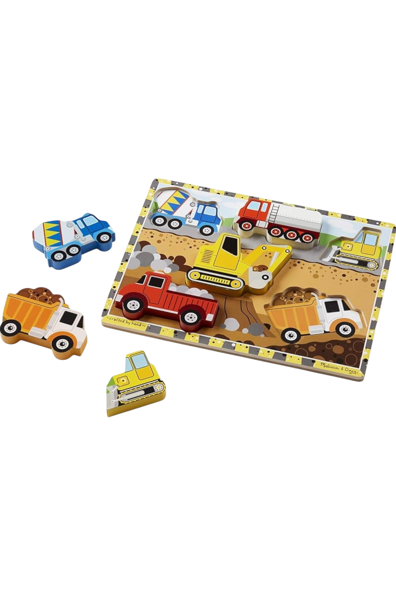 ROMPECABEZAS ENSARTE VEHICULOS CONSTRUCCION MELISSA AND DOUG X6