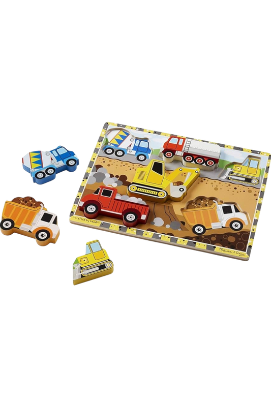 ROMPECABEZAS ENSARTE VEHICULOS CONSTRUCCION MELISSA AND DOUG X6