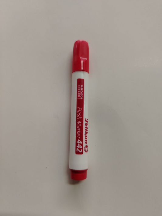MARCADOR PIZARRA PELIKAN 442 ROJO DESECHABLE PTA BISELADA