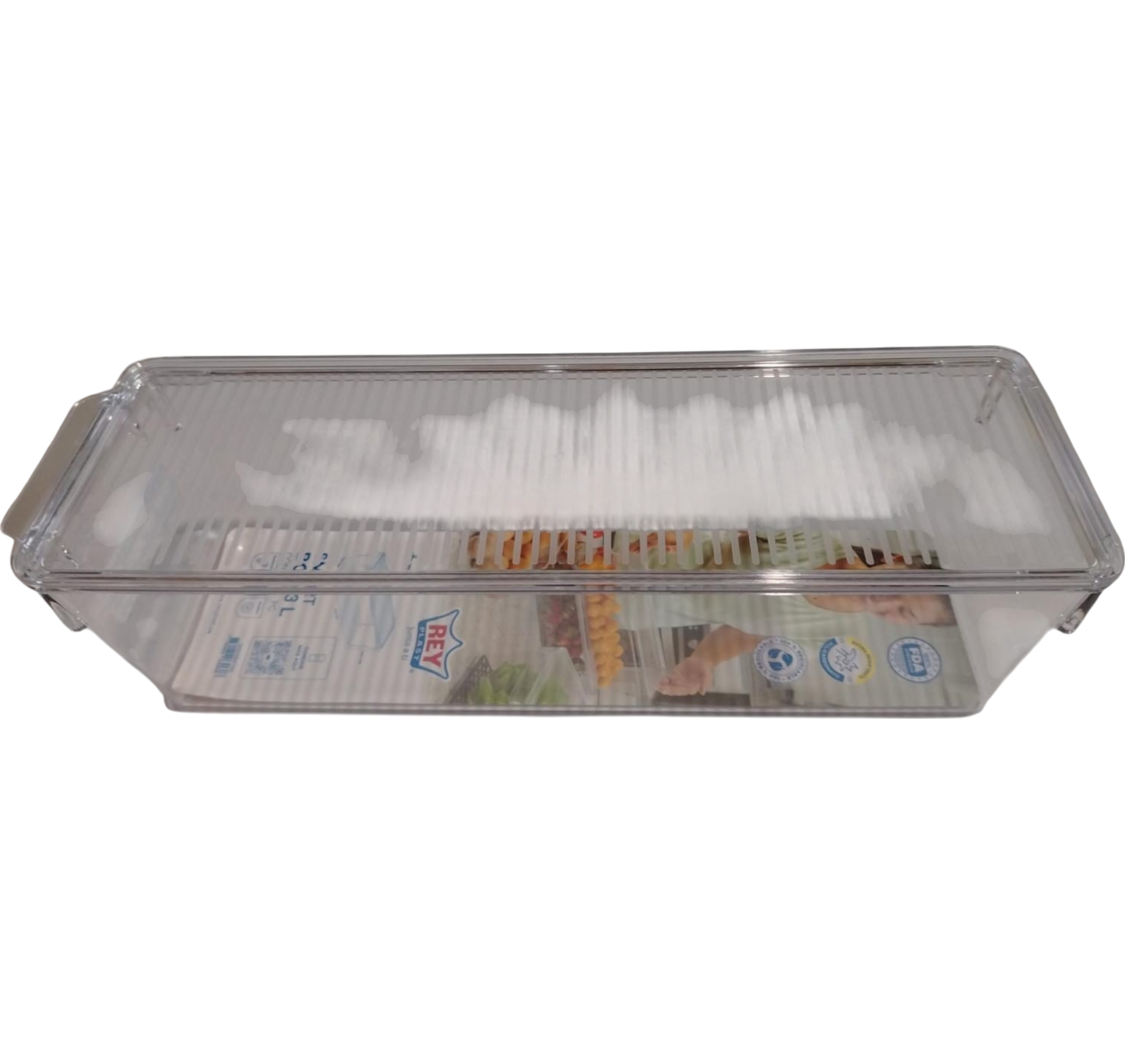 RECIPIENTE POLICARBONATO+TAPA 3L REYPLAST 37X10.5X11CM