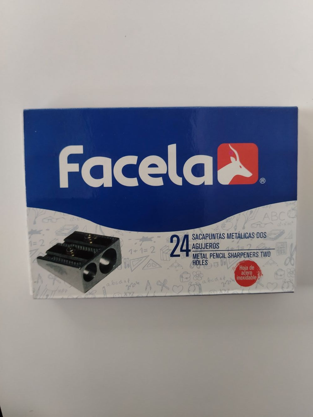 SACAPUNTAS ALUMINIO FACELA 2 AGUJEROS