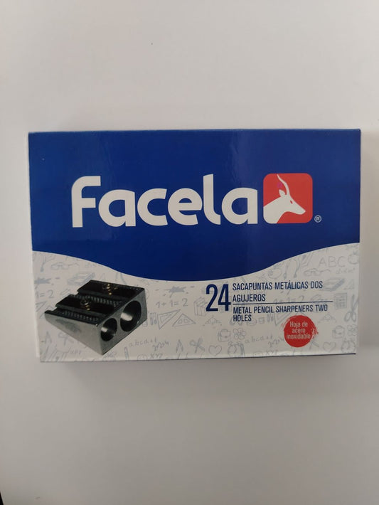 SACAPUNTAS ALUMINIO FACELA 2 AGUJEROS