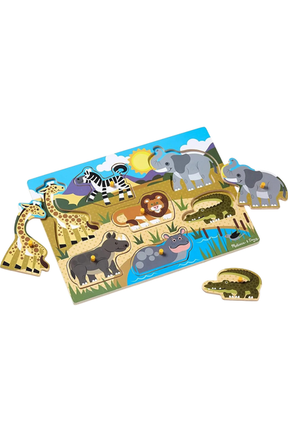ROMPECABEZAS GRANJA-SALVAJES SAFARI MCDONALD MELISSA AND DOUG CHUNKY