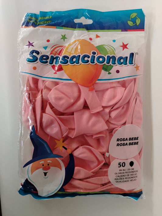 GLOBO #9 SENSACIONAL ROSA BEBE 50UND