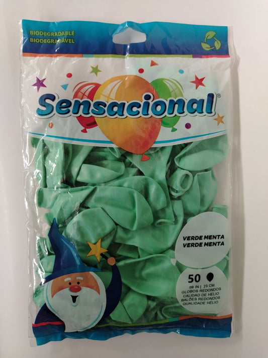 GLOBO #9 SENSACIONAL VERDE MENTA 50UND