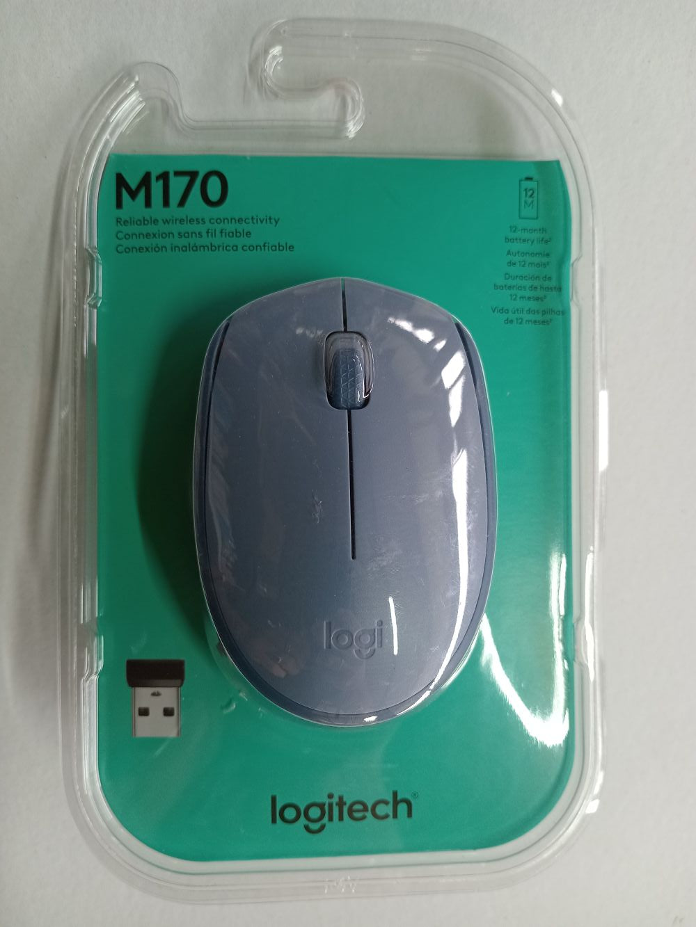 MOUSE LOGITECH INALAMBRICO M170 BLUEGREY 910-006863