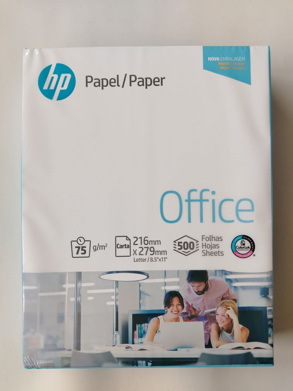 RESMA PAPEL HP T/CARTA 500H 75gr (8.5x11)