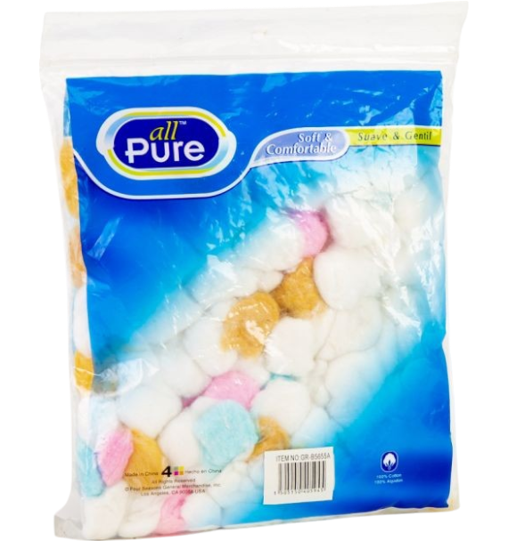 ALGODON COTTON BALLS ALL PURE 200UNDS