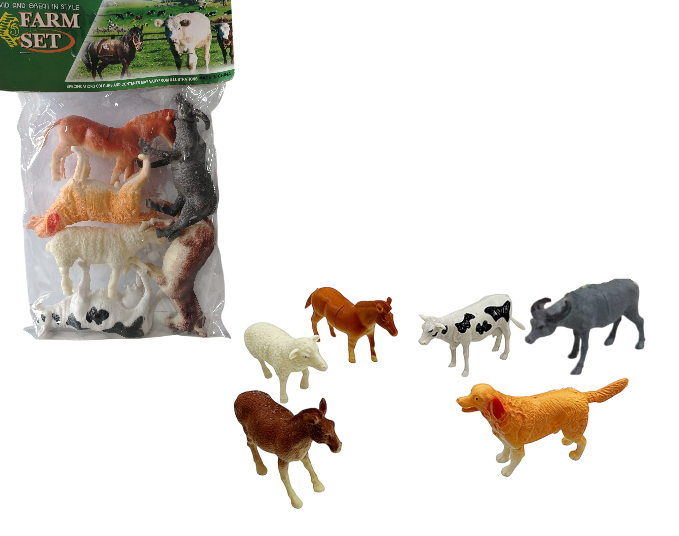 SET ANIMALES DE GRANJA GRANDES EN BOLSA 14 CM