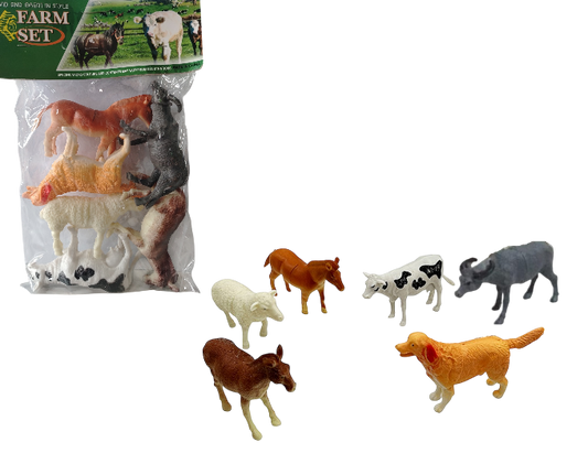 SET ANIMALES DE GRANJA GRANDES EN BOLSA 14 CM