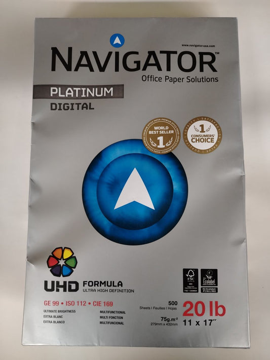 RESMA PAPEL NAVIGATOR 11X17 TABLOIDE 75gr