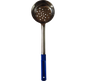CUCHARA PORCIONERA PERFORADA ACERO INOX 8 ONZ AZUL