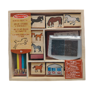SET SELLOS MADERA LA GRANJA-DINO MELISSA AND DOUG X8 X9
