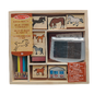 SET SELLOS MADERA LA GRANJA-DINO MELISSA AND DOUG X8 X9