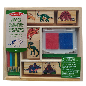 SET SELLOS MADERA LA GRANJA-DINO MELISSA AND DOUG X8 X9